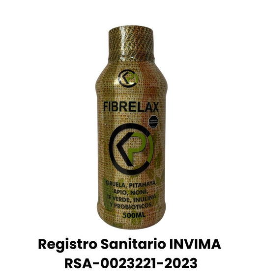 FIBRELAX es una bebida con fibra, probióticos y frutas como ciruela, pitahaya y noni. Ideal para apoyar la digestión y la flora intestinal. Con registro INVIMA.